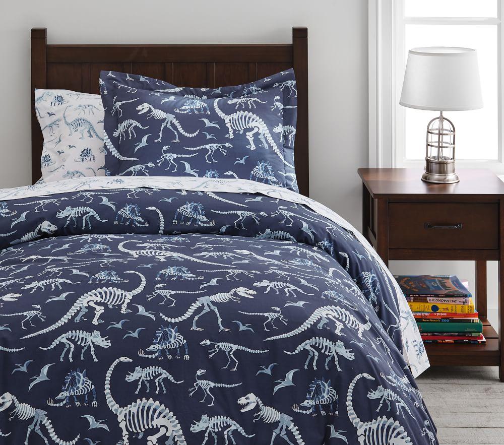 Organic Dinosaur Bones Glow-in-the-Dark Duvet Cover